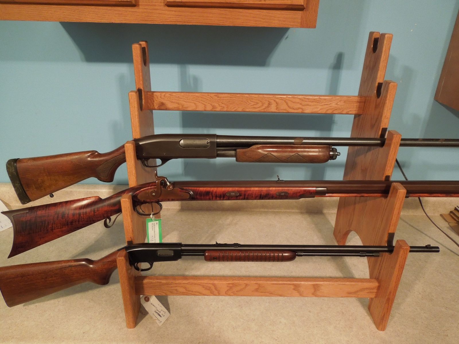 Buy a Hand Made 5 Gun Rack Display Unit, made to order 