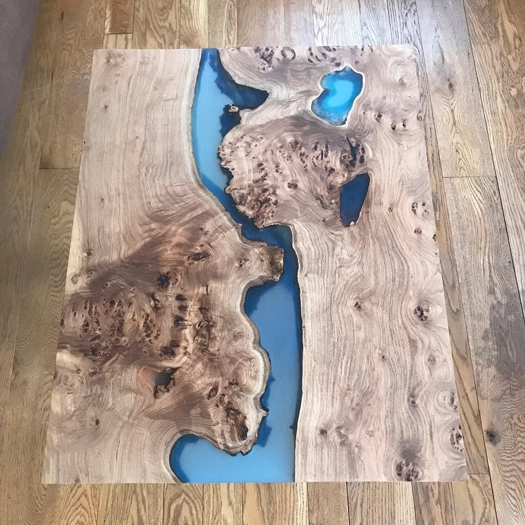 Hand Crafted Live Edge River Coffee Table by Martin Rustics