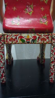 Custom Made Wood Lady Chair, Hand Carved & Hand Painted, Large Functional - Studioluda