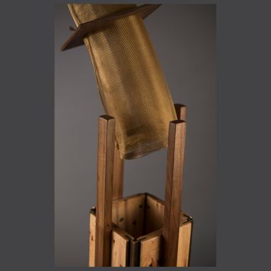 Custom Made Box Lamp With Bronze Screen