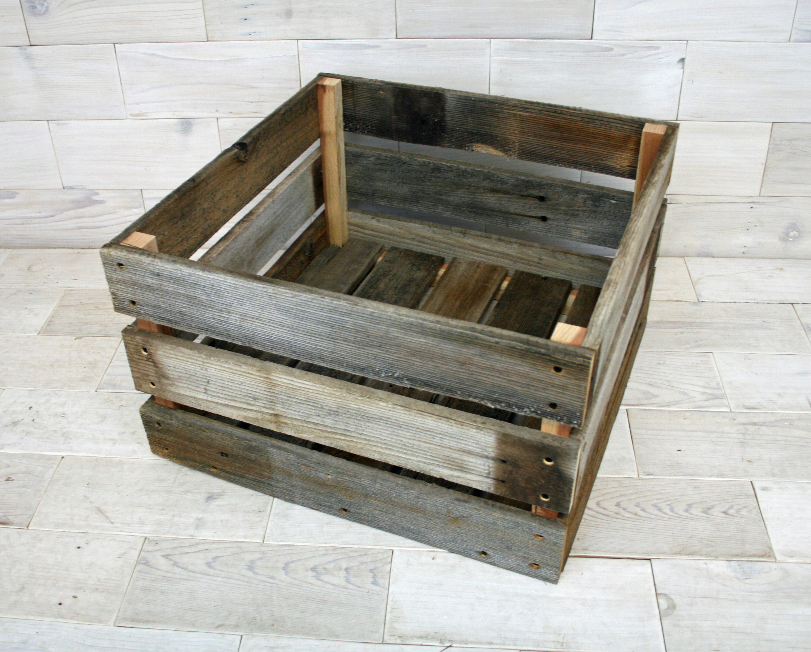 Buy a Hand Crafted Milk Crate Made From Barn Wood 20x20x12, made to order from HistoricWoods by