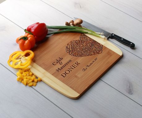 Custom Made Personalized Cutting Board, Engraved Cutting Board, Custom Wedding Gift – Cb-Bam-Doner