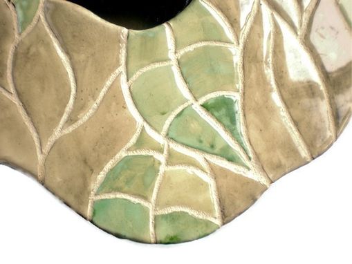 Custom Made Sunflower Mosaic Tile Mirror From Our 'Amoeba' Series