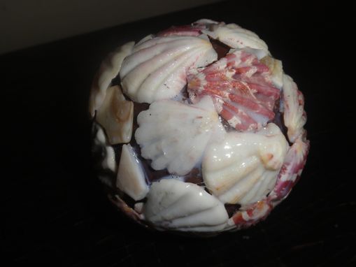 Custom Made Shell Chip Decorated Ball Decor