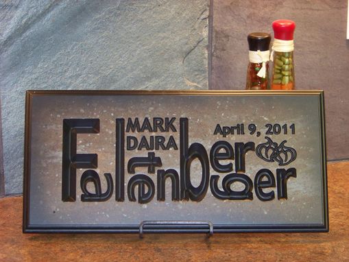 Custom Made Wedding Name Plaque