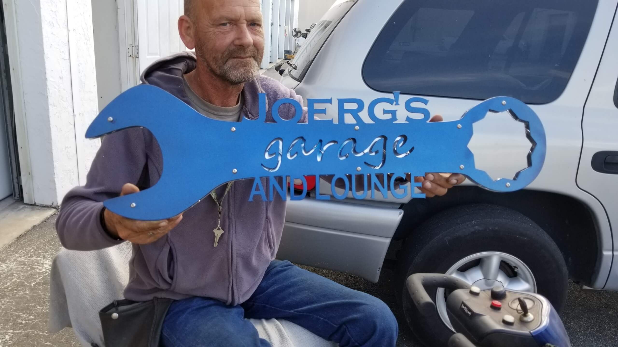 Buy Hand Made Custom Wrench Sign, made to order from Juno Ironcraft LLC