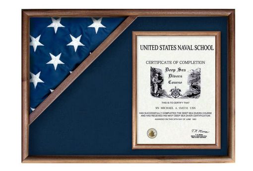 Custom Made Flag And Military Insignia Display Cases