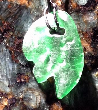 Custom Made Green Glass Pendant