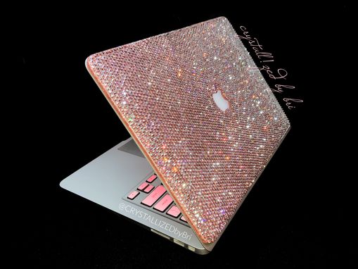 Custom Made 16" Mac Crystallized Laptop Case Macbook Pro Apple Tech Bling European Crystals Bedazzled