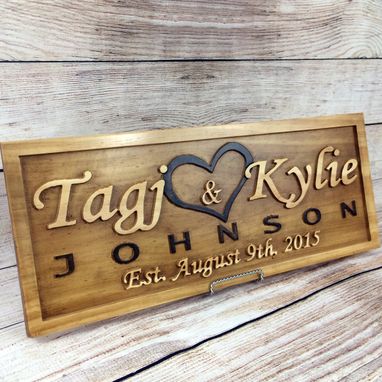Custom Made Wedding Gift Wedding Sign Anniversary Gift Family Name Sign Established Sign Personalized Last Name