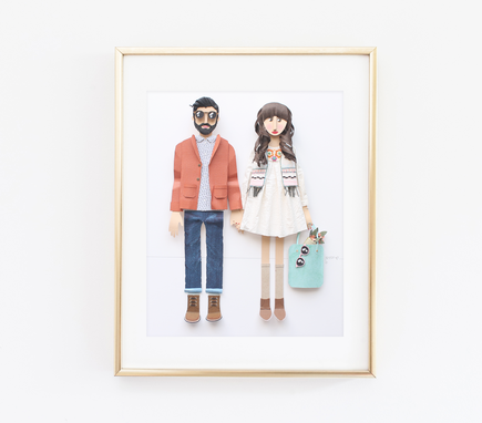 Custom Made Custom Couple Paper Portrait