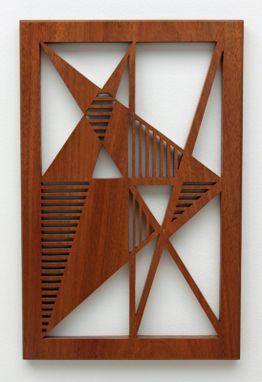 Custom Made Teak Fretwork "Intersecting Triangles"