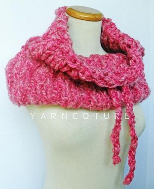 Custom Made The Buknuk Drawstring Cowl - Fall Winter Fashion - Urban Gear - Raspberry Pink