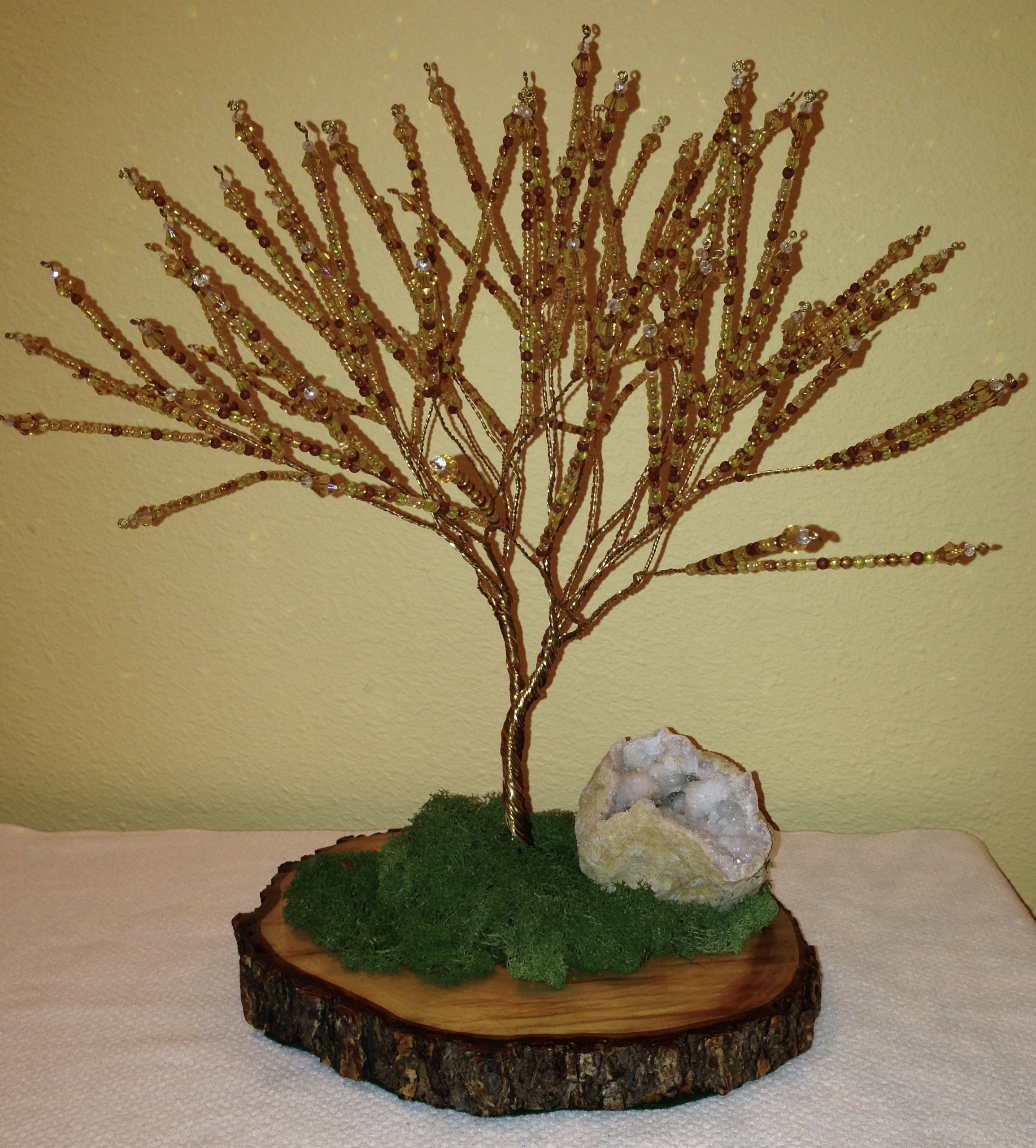 Custom Copper Wire Tree Sculpture by L'Adore Opals
