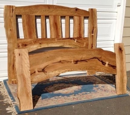 Custom Made Queen Size Live Edge Oak Bed