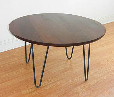 Hand Made Mid Century Modern Danish, Mid Century Modern Round Wood Coffee Table