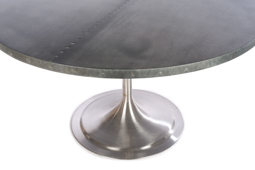 Custom Made Zinc Table  Zinc Dining Table - Zurich Zinc Top Dining Table
