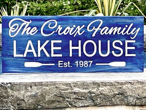 Custom Made Custom Beach House Sign, Personalized Lake House Signs, Pool Sign, Pool House