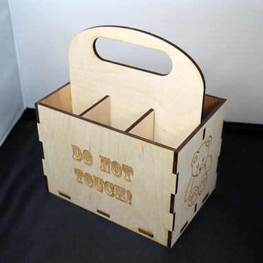 Custom Made Wooden Laser Cut Beer Case