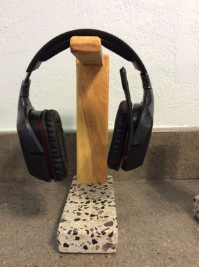 Custom Made Concrete Base Headphone Stand