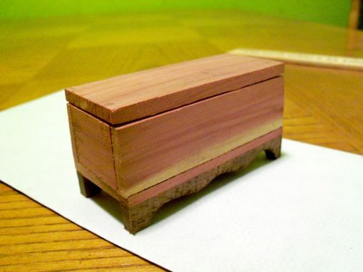 Custom Made Miniature Hope Chest In Cedar