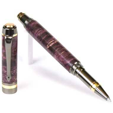 Custom Made Lanier Elite Rollerball Pen - Purple Box Elder - Re7w14