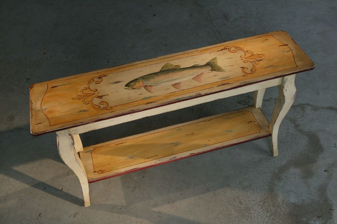 Handmade Custom Painted Rustic Sofa Table by ...