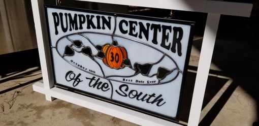 Custom Made Stained Glass Sign