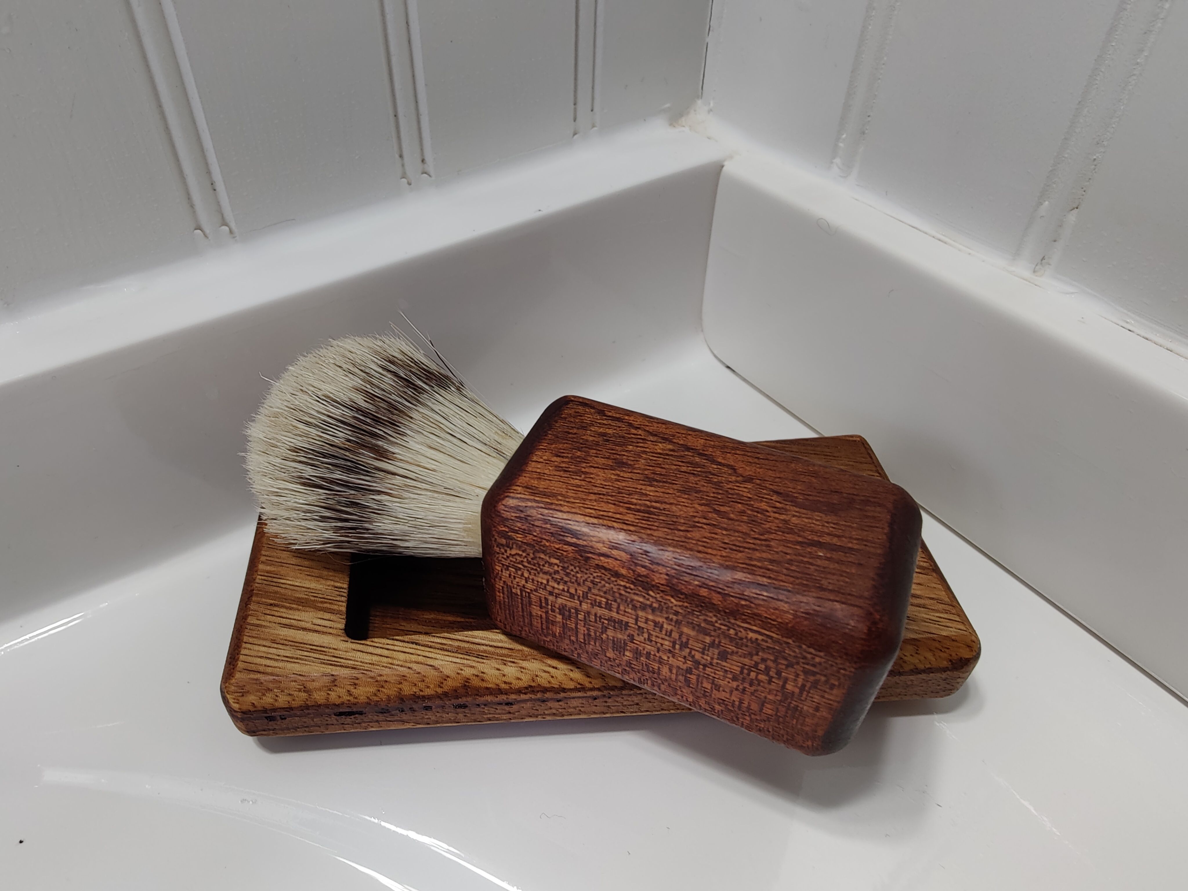 Buy Custom Made Koa And Zebra Wood Safety Shaving Razor And Brush, With