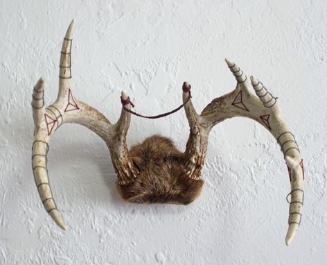 Custom Made Embroidered Deer Antlers