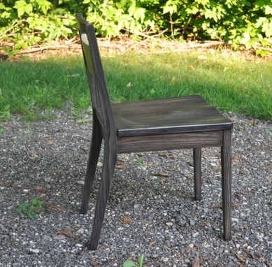 Custom Made Stained Ash Chair With Natural Ash Backrest