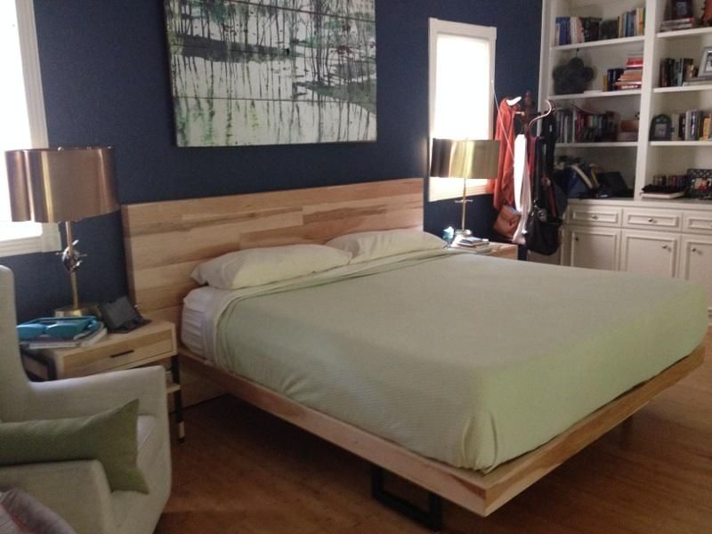 Buy Hand Made Platform Bed With Matching Nightstands, made to order ...