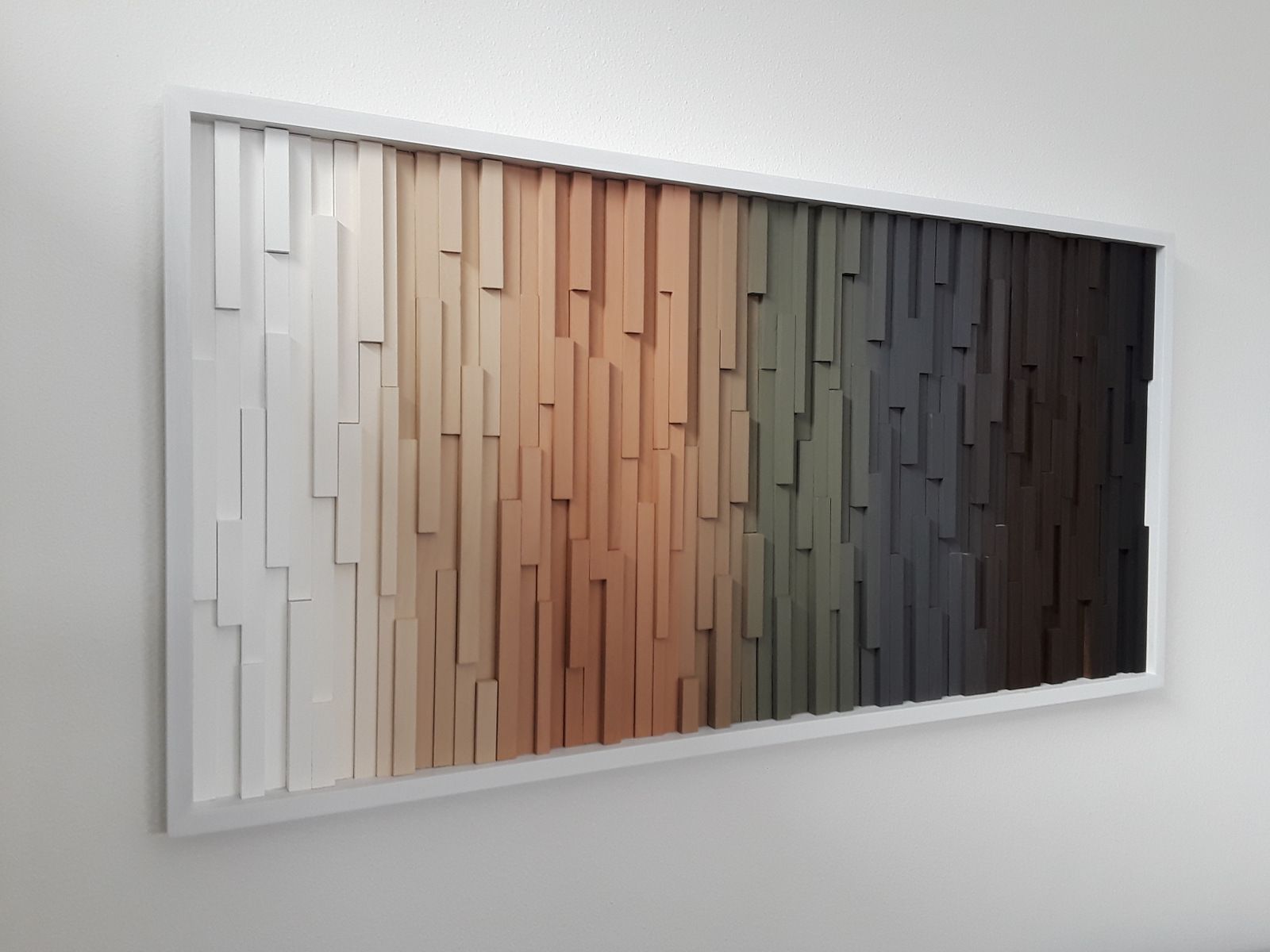 Buy Hand Made Modern Wood Wall Art Sculpture, Abstract Painting On Wood ...