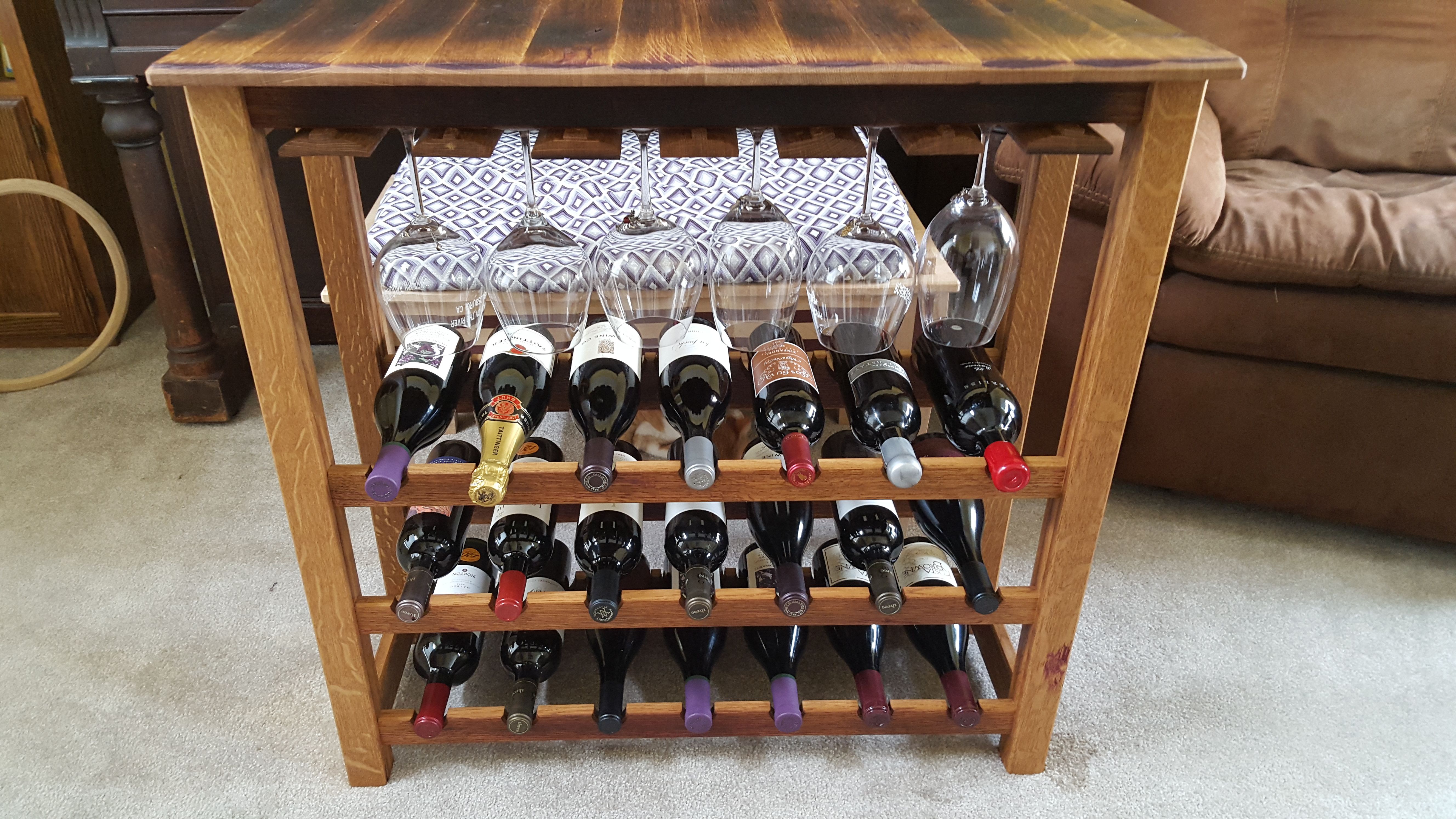 Buy Hand Made Wine Barrel Freestanding Wine Rack, made to order from Wine Cask Woodwork