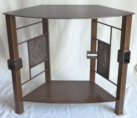 Custom Made Salvaged Steel Side Tables