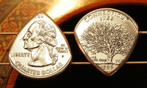 Custom Made Usa Coin Guitar Pick - Any State - Your Choice - Personalized Gift
