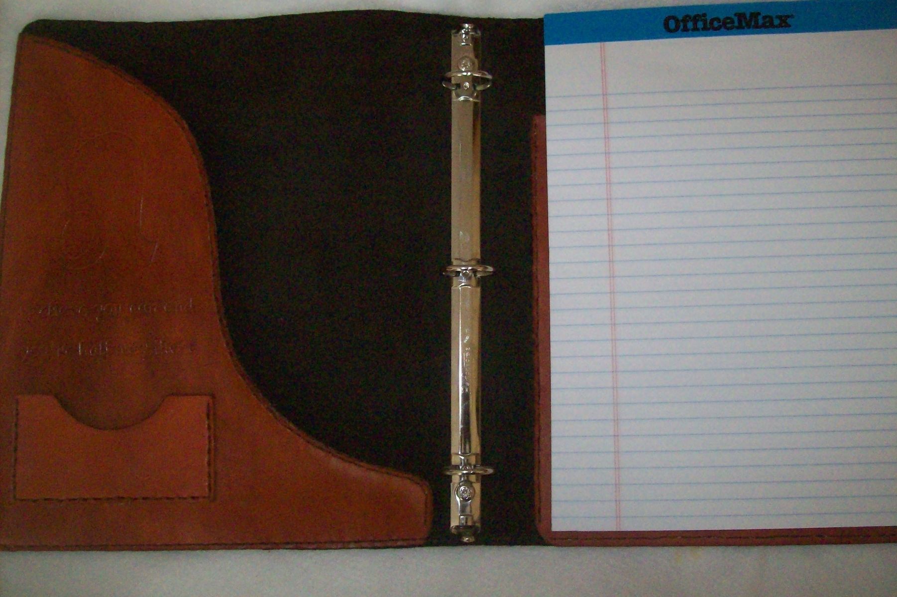 Hand Crafted Custom Leather Binder/Portfolio by Kerry's Custom Leather