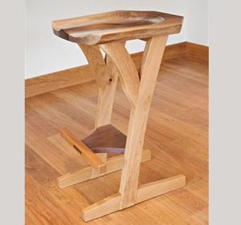 Custom Made Two-Legged Bar Stool