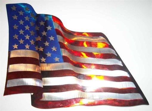 Custom Made United States Flag Wall Sculpture
