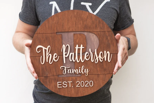 Custom Made Pallet Sign Custom,Family Name Sign Wood Round,Personalized Pallet Established Sign