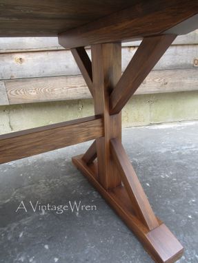 Custom Made Wooden X Style Trestle Table/ Farm Table / Trestle Farm Table