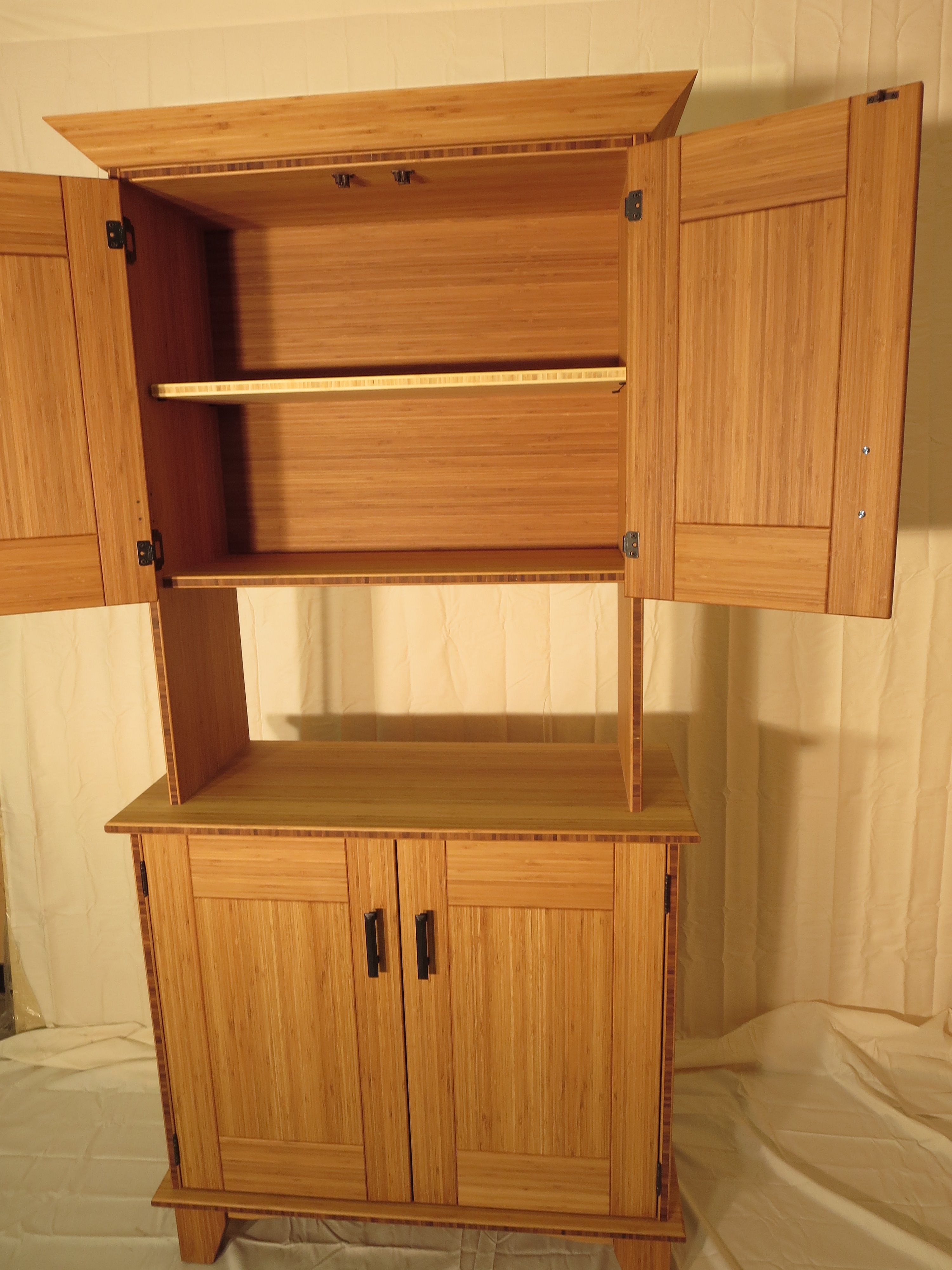 Buy Handmade Bamboo Hutch, made to order from Dan Fabian Custom