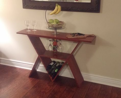 Custom Made Cherry Wood Hall Table Or Wine Cabinet