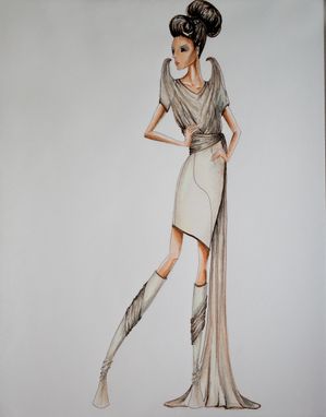 Custom Made Marker Figure Fashion Illustrations