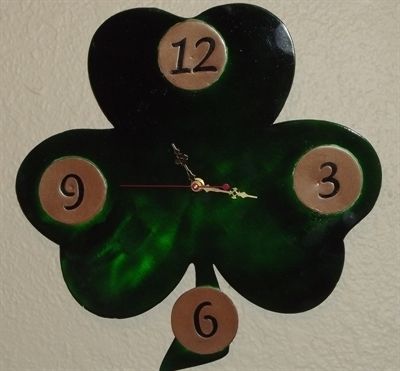 Custom Made Shamrock Wall Clock