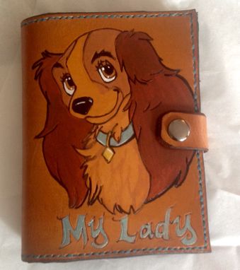 Custom Made Lady And The Tramp Leather Card Wallet