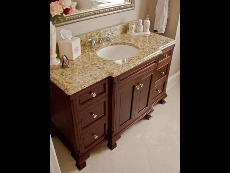 Custom Sapele Bathroom Vanity by Cadolino Custom Woodworking, LLC
