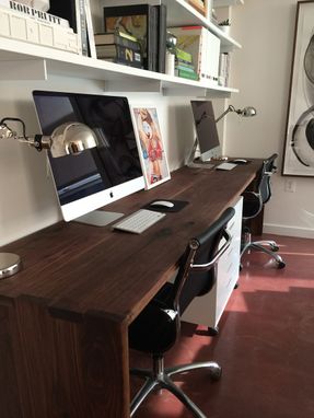 Custom Made Walnut Waterfall Desk