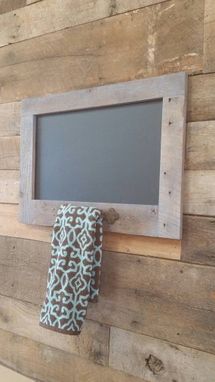 Custom Made Reclaimed Chalkboard With A Towel Bar