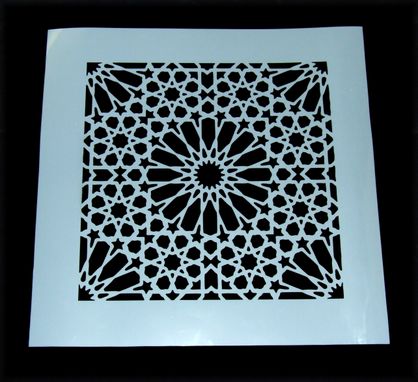 Custom Made Moroccan Tile Mylar Stencil